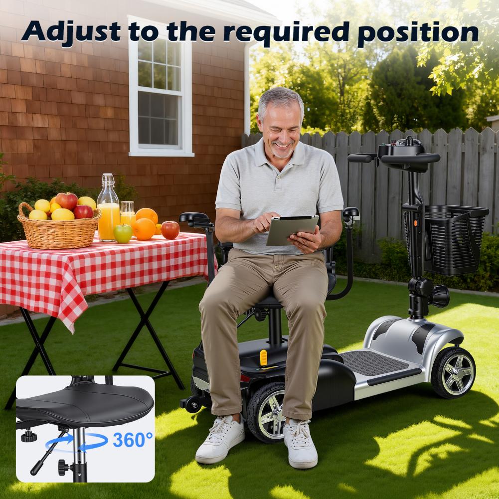 Electric Scooter Charger - Mobility Scooter with LED Light Basket