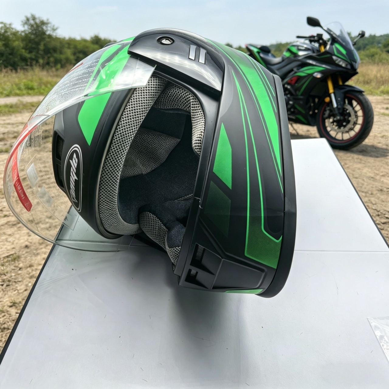 Scooter Helmet Set - Men's Full Face Motorcycle Helmet Dual