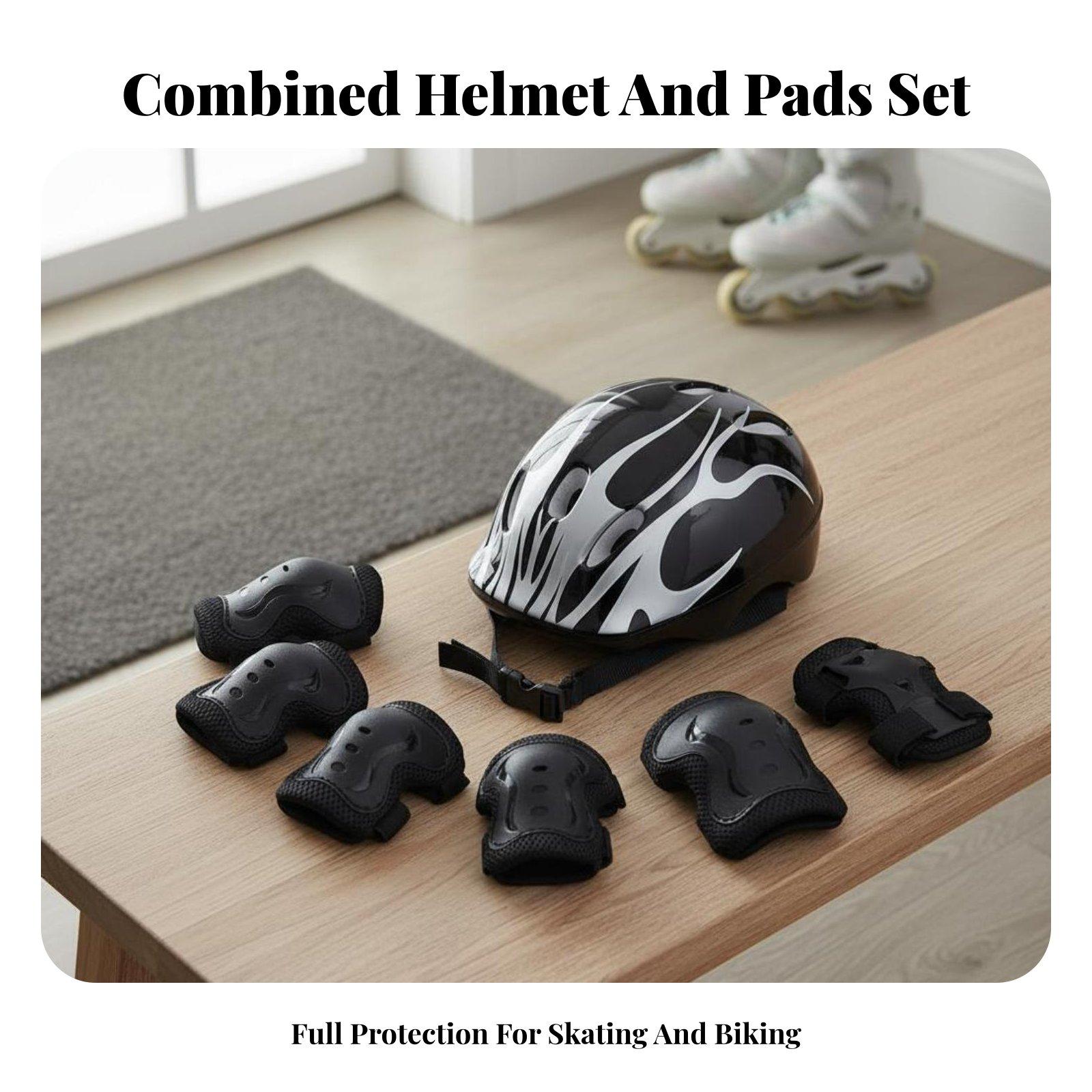 Scooter Helmet Set - Kids Helmet and Knee Elbow Wrist