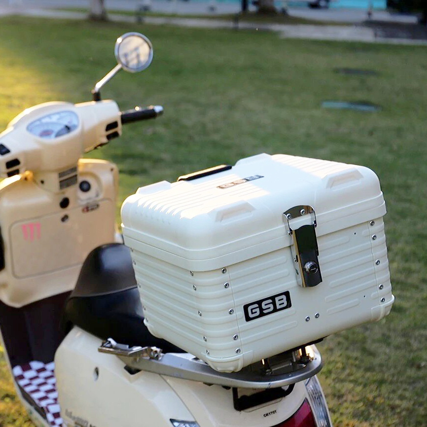 Scooter Helmet Set - 47L Motorcycle Top Case Moto Tail