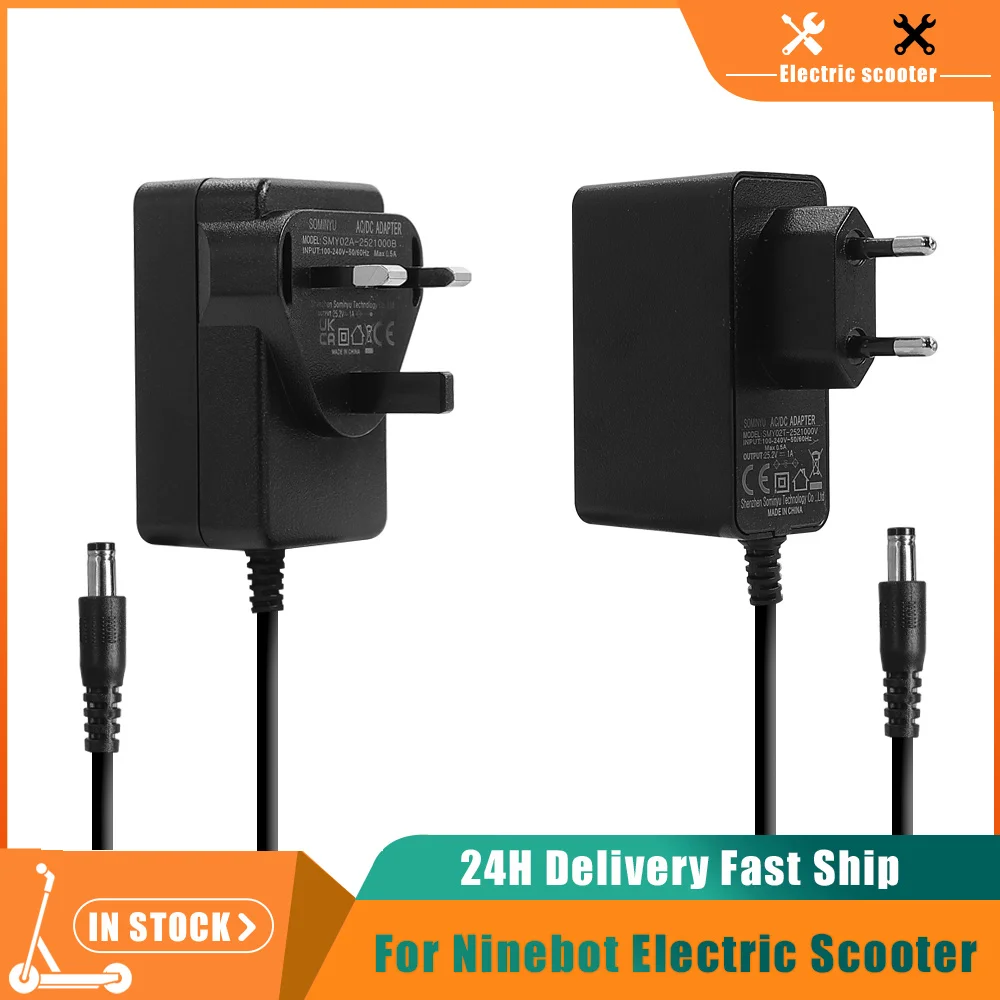 Electric Scooter Charger - 25.2V 1A Charger for Ninebot by