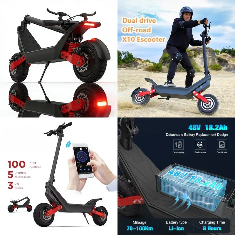 Powerful 2000W Dual Motor X10  - Electric Scooter Adults 评论和价格