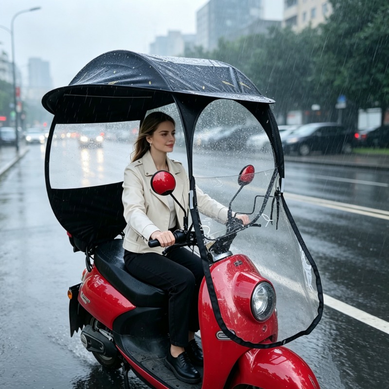 Windproof Waterproof Electric  - Electric Scooter Rain Cover 评论和价格