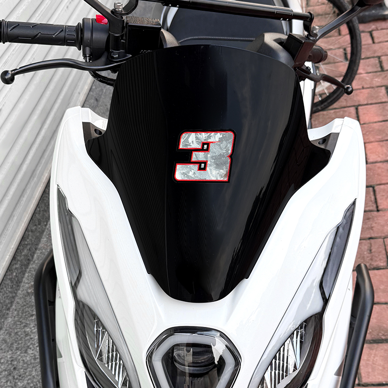 1PC Arabic Numerals Carbon Sil - Scooter Helmet Set 评论和价格
