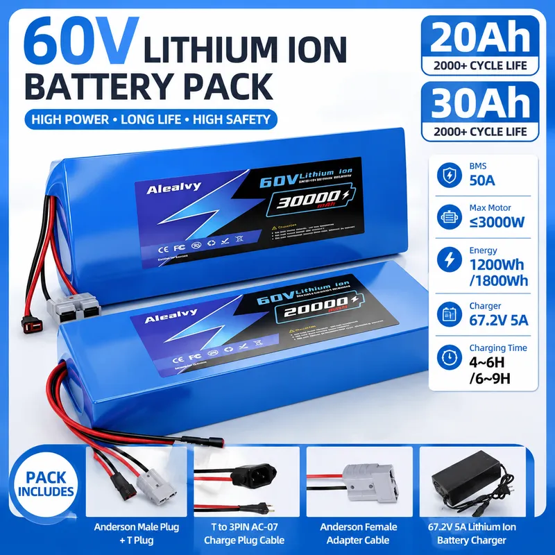  60V 20AH 30AH 21700 Lithium B - 60V 30Ah 21700 Battery Pack 评论和价格