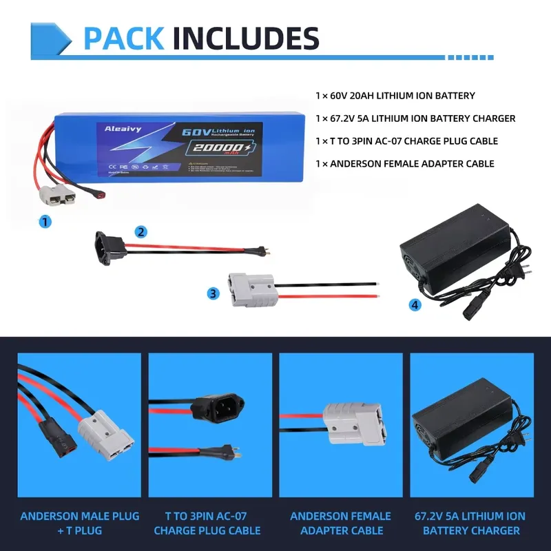  60V 20AH 30AH 21700 Lithium B - 60V 30Ah 21700 Battery Pack 评论和价格