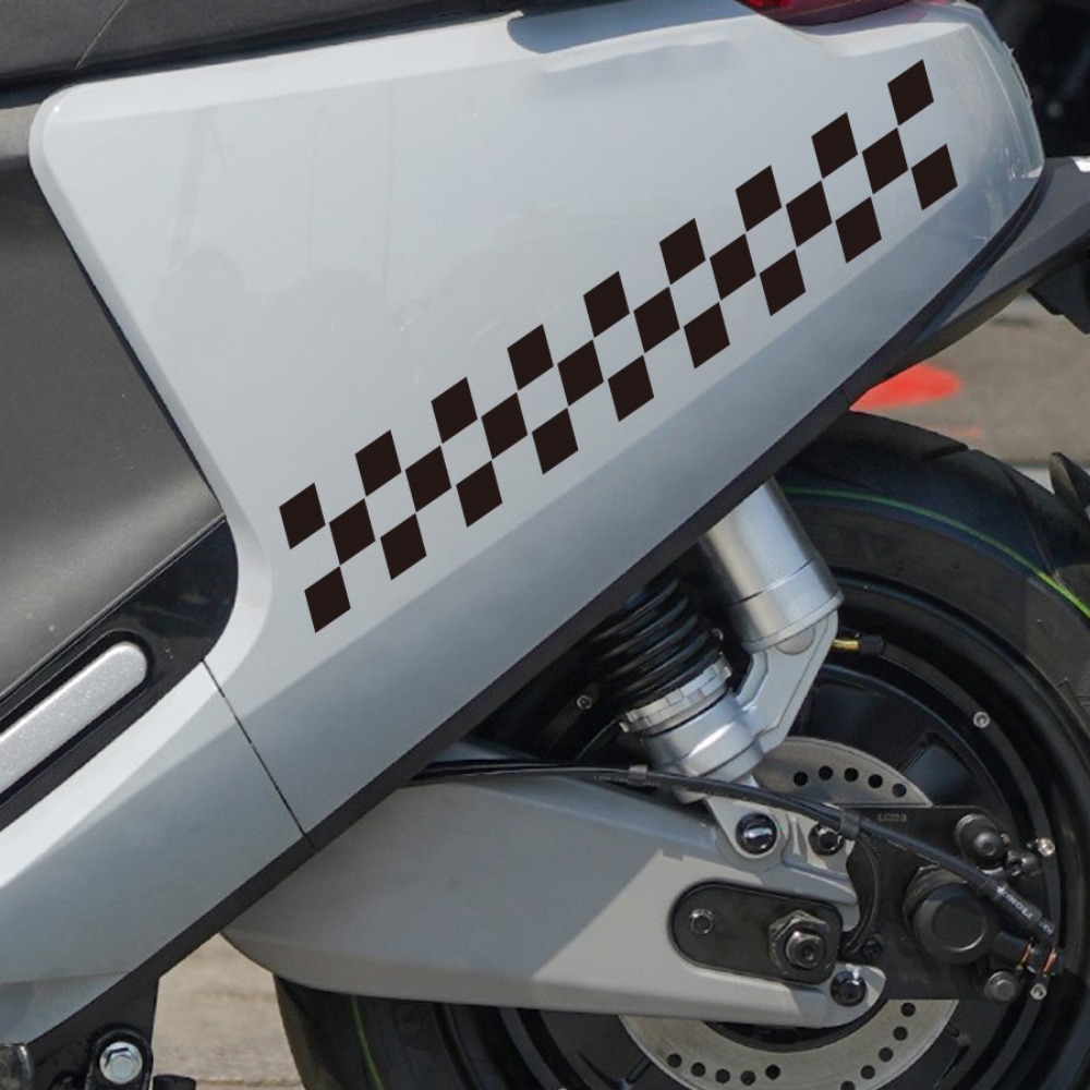 2pcs Checkered Flag Motorcycle - Scooter Helmet Set 评论和价格